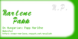 marlene papp business card